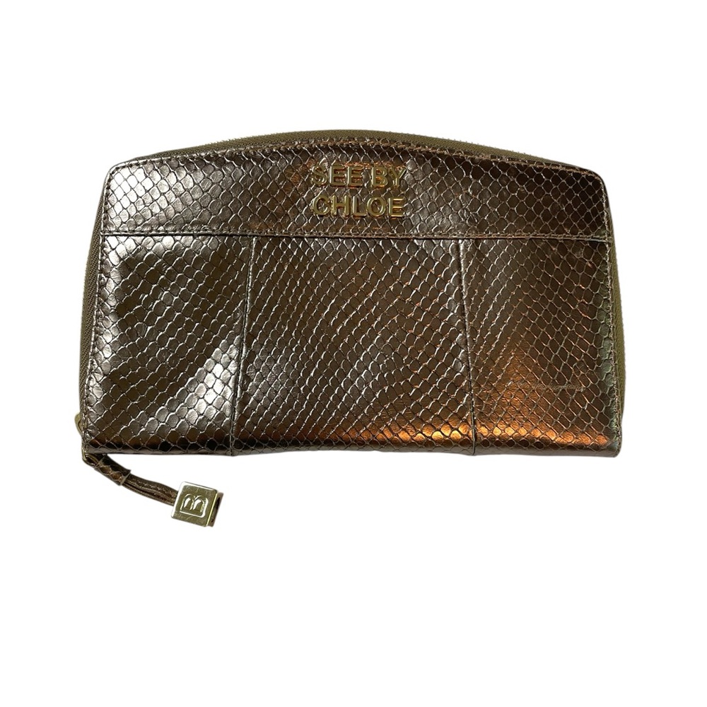 See By Chloe Bronze Leather Wallet